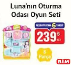 LUNA'NIN OTURMA ODASI OYUN SETİ 8 PARÇA indirimli fiyat LUNA'NIN OTURMA ODASI OYUN SETİ 8 PARÇA fiyat ve kampanya bilgisi